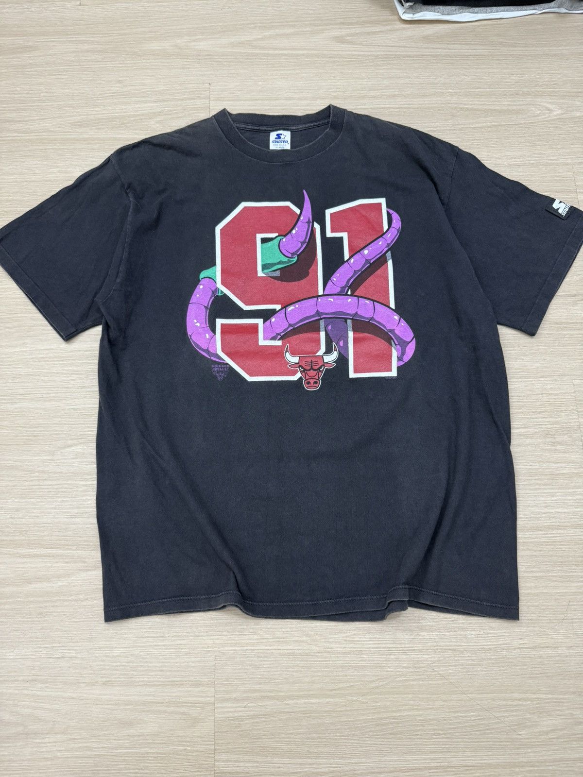 Vintage Vintage Rodman 91 t-shirt Size US XL / EU 56 / 4 - 2 Thumbnail