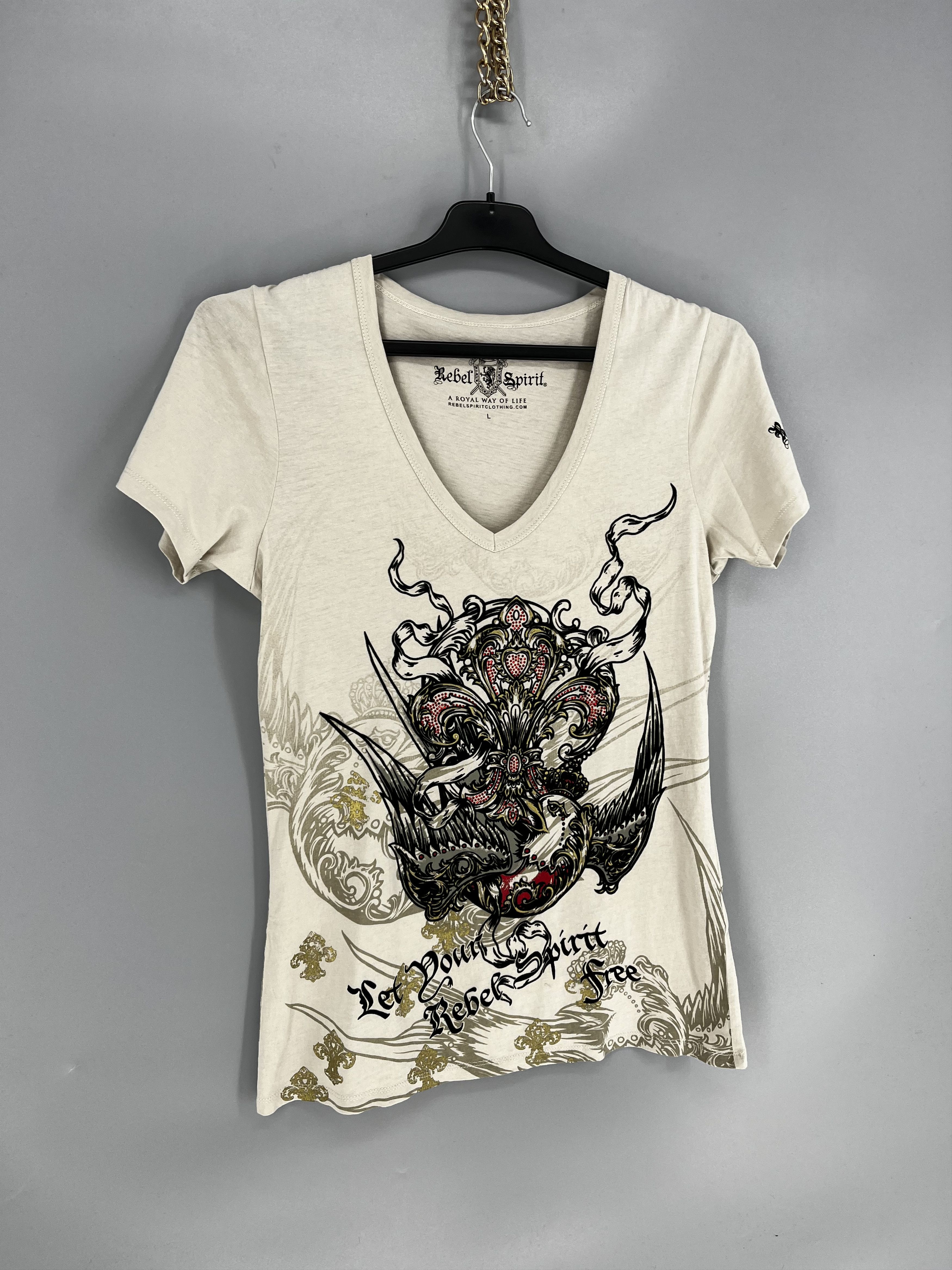 Affliction Vintage Y2K Rebel Spirit AllOver Eagles Wings Ed Hardy Style Size L / US 10 / IT 46 - 2 Thumbnail