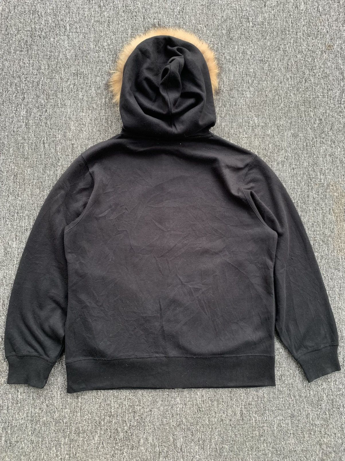 Japanese Brand Double Focus Gothic Poem Black Pink Fur Hoodie Size US L / EU 52-54 / 3 - 6 Thumbnail