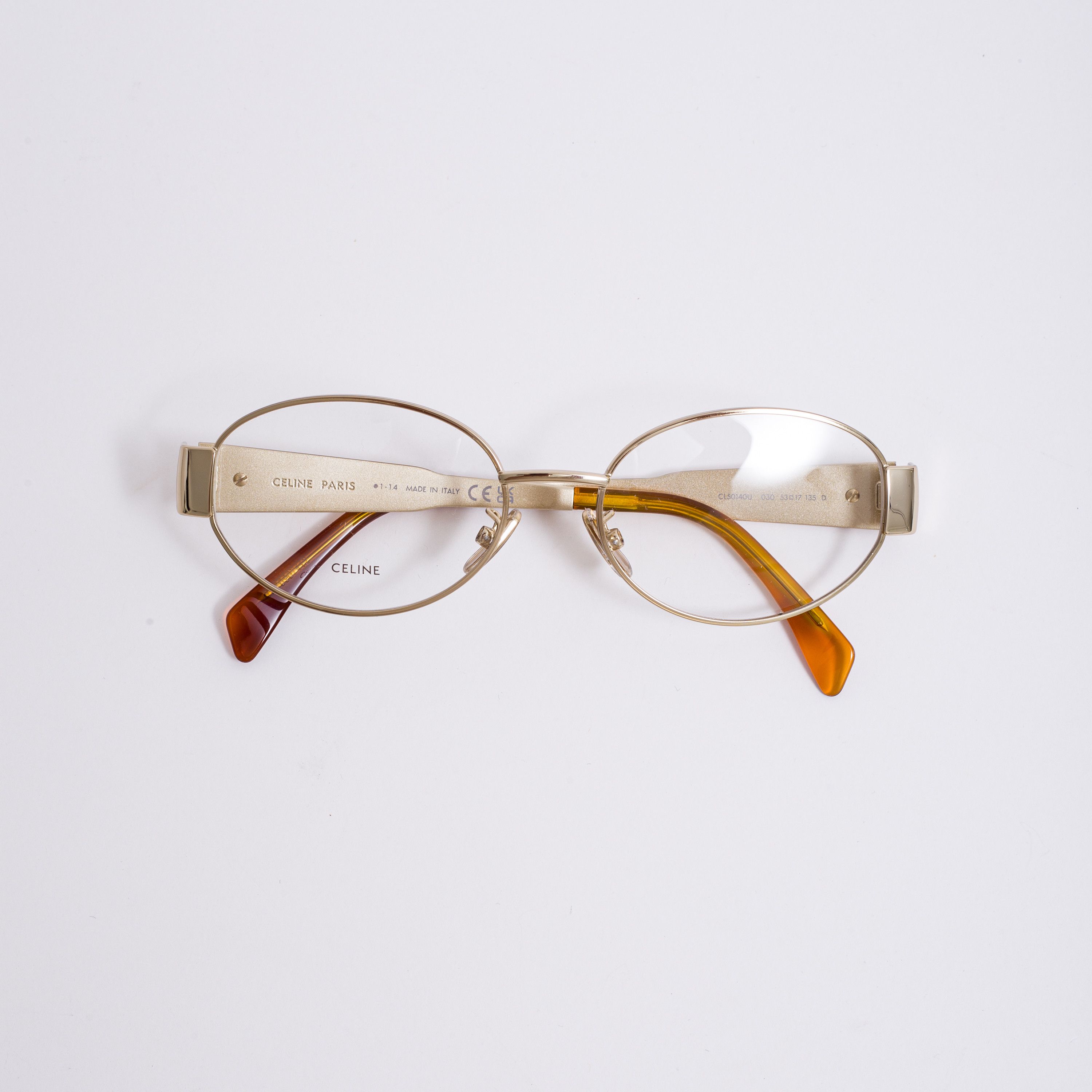 Celine CELINE Metal Triomphe CL50140U 30 Oval Glasses Size ONE SIZE - 6 Thumbnail