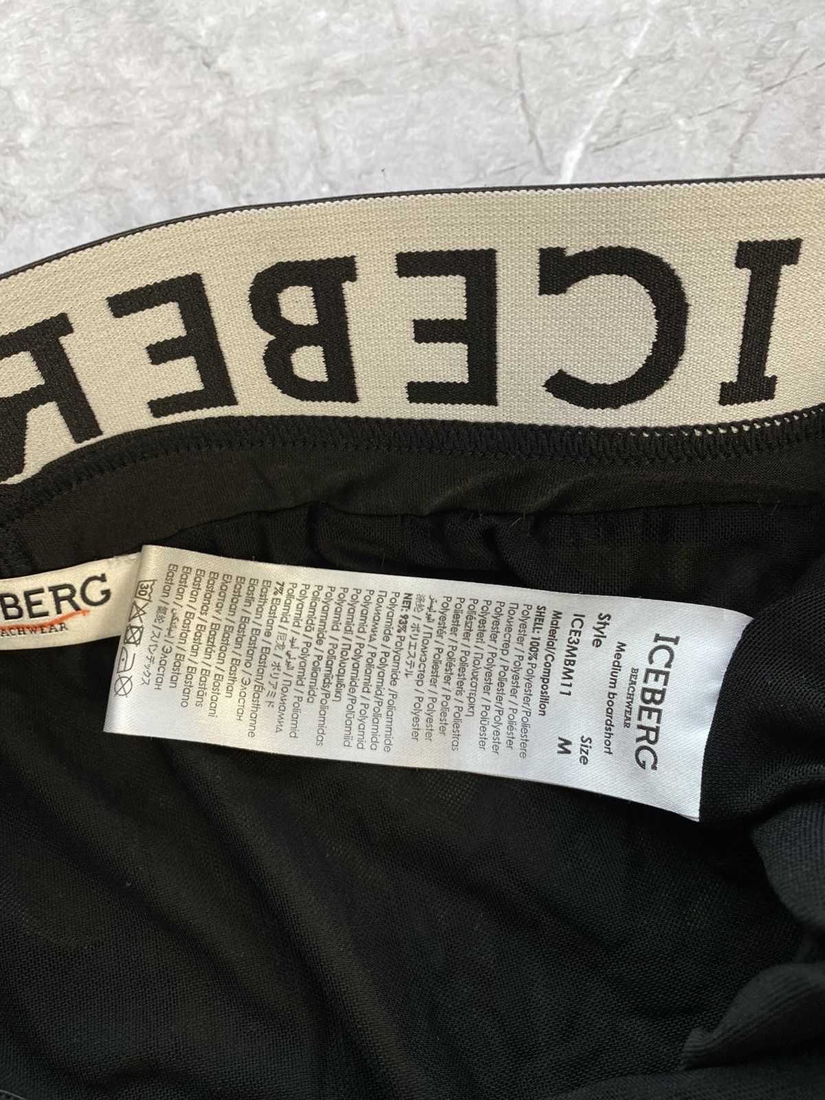 Iceberg × Vintage Rare Iceberg Beach Wear Big Logo Olive Shorts Size US 32 / EU 48 - 9 Thumbnail