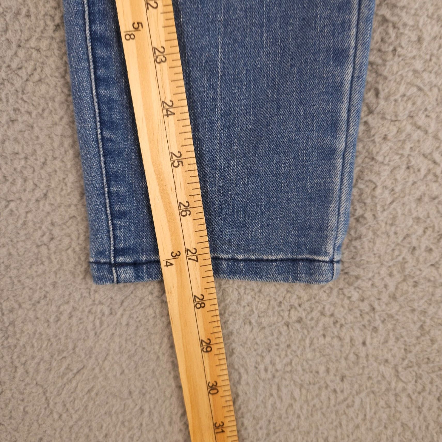 Vintage Harper Heritage Jeans Womens 28 Blue High Rise Skinny Button Fly Distressed Size 28" / US 6 / IT 42 - 7 Thumbnail