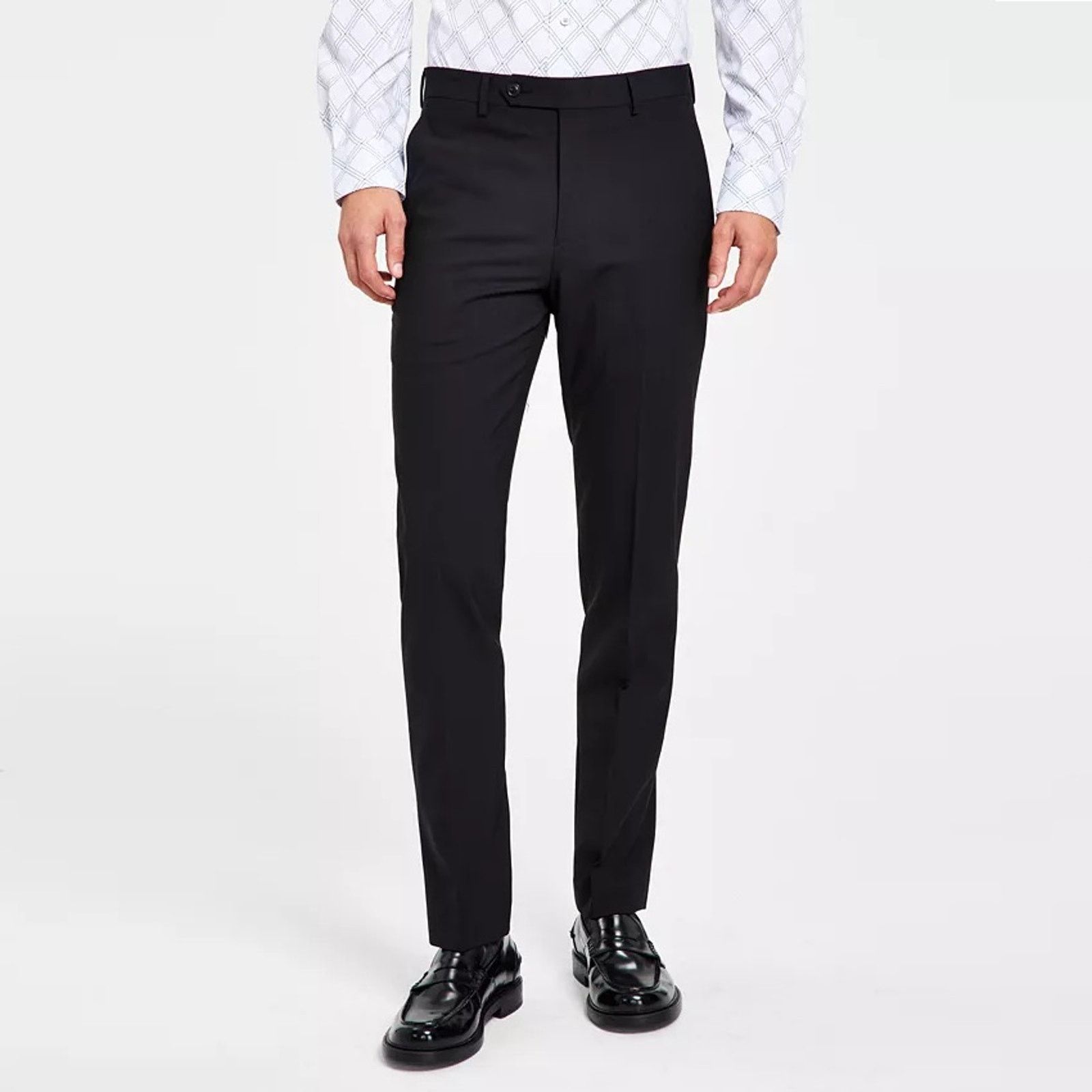 Bar III Bar III Men's Black Wool Classic Slim Dress Pants 29W 30L Size US 29 - 1 Thumbnail