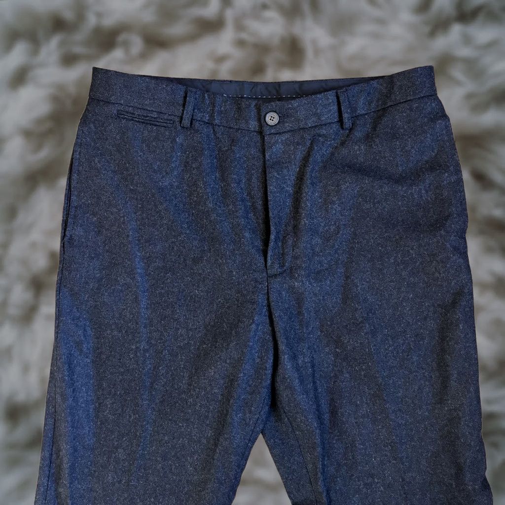 J.Crew Mens J.CREW Dress Pants 100% Wool Flat Front Dark Gray 35x30 Wool Pants Mens Regular Size US 35 - 1 Thumbnail