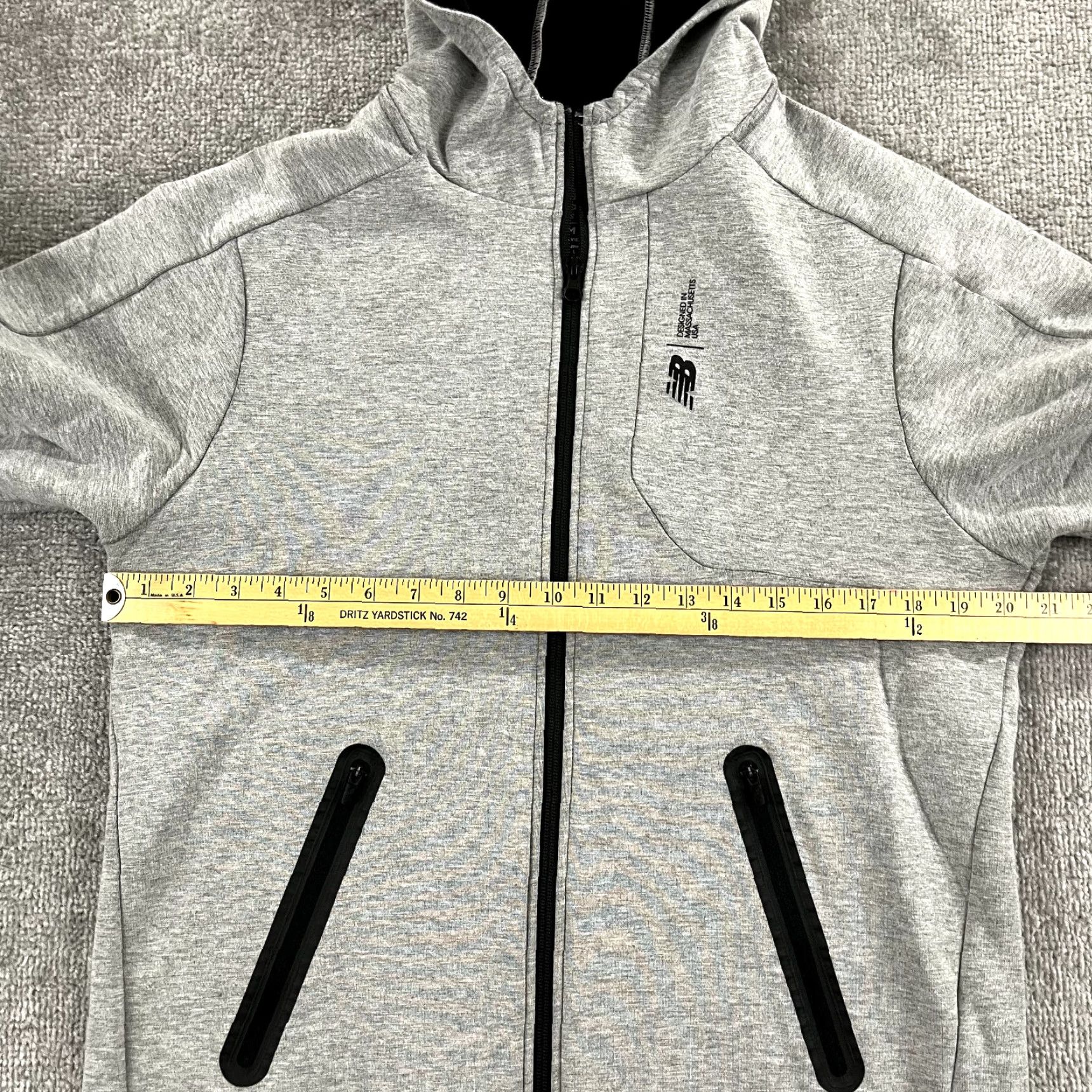 New Balance NEW BALANCE Jacket Mens Medium Gray Fortitech Fleece Full Zip Hooded Training Size US M / EU 48-50 / 2 - 5 Thumbnail