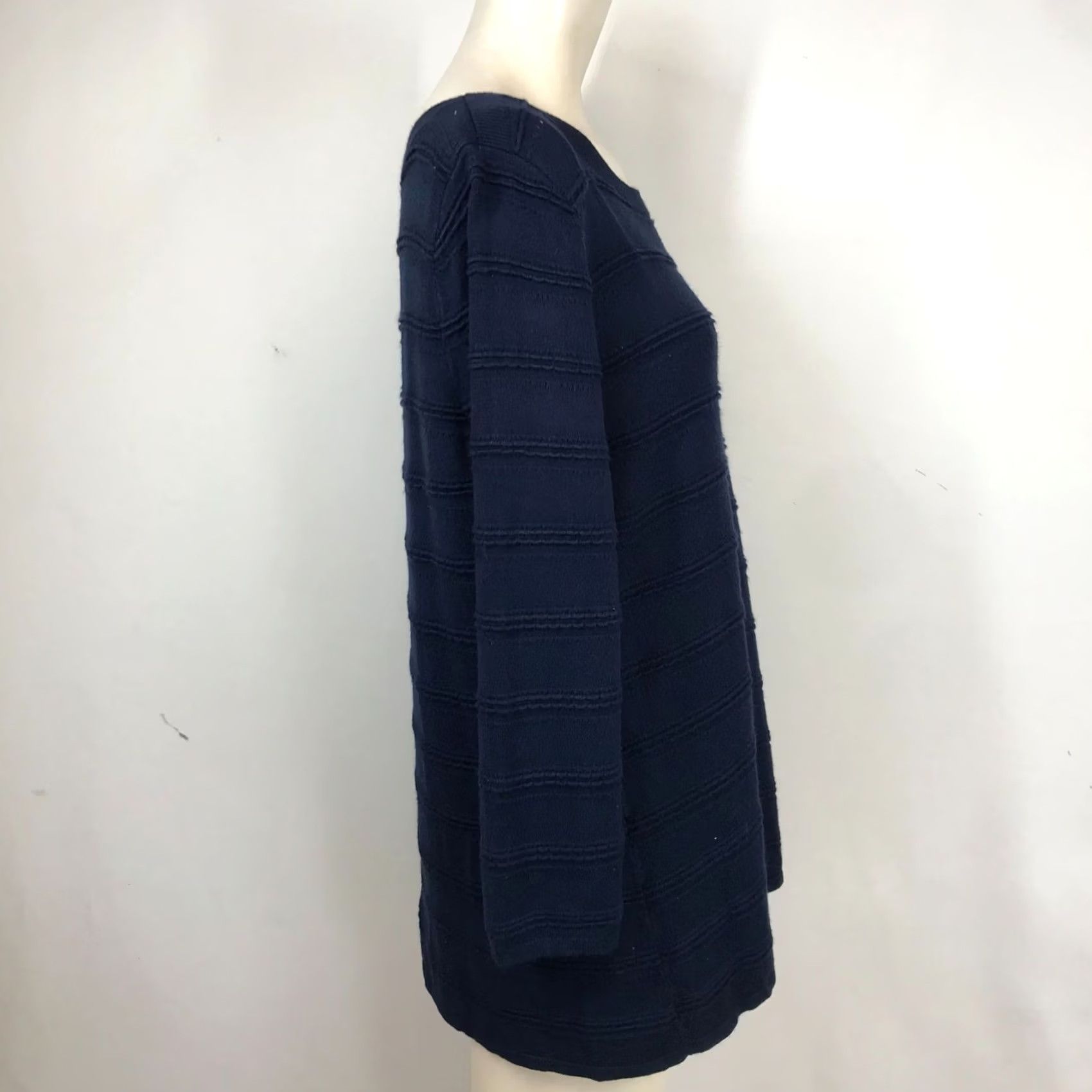 Vintage 41 HAWTHORN Womens XL Navy Long Sleeve Round Neck Pullover Sweater Size XL / US 12-14 / IT 48-50 - 4 Thumbnail