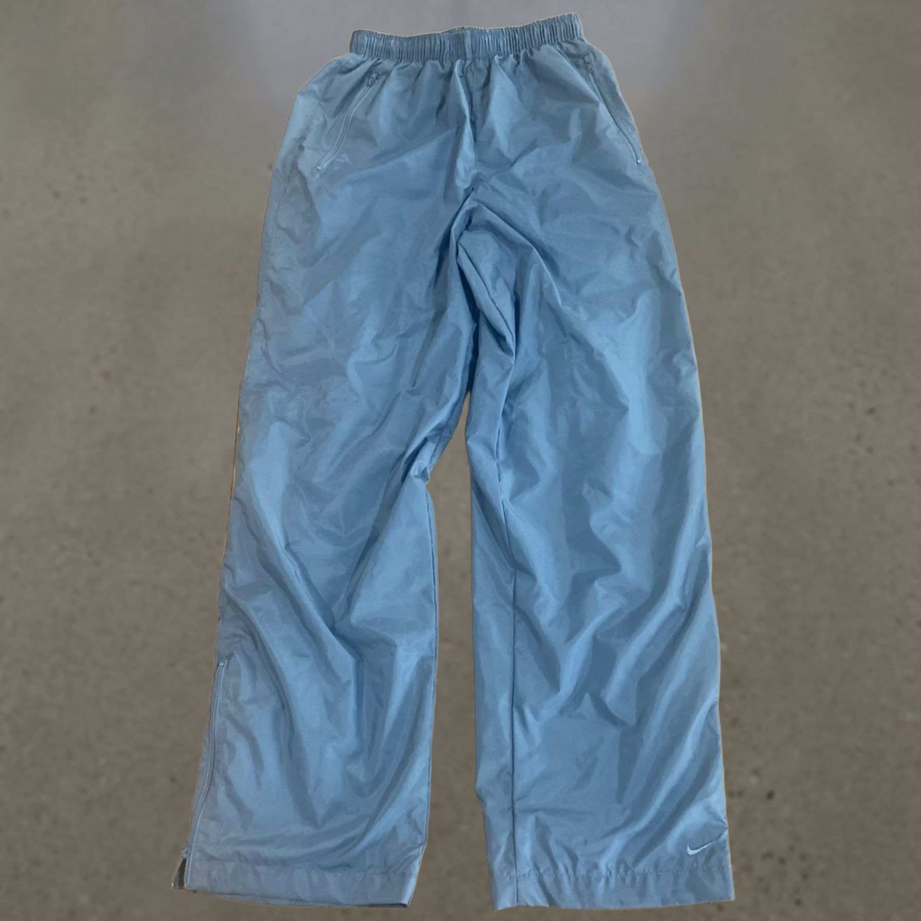 Nike Nike Track Pants Women's XS Blue Logo Flaws Baggy Tapered 28in Lined Activewear Nike Air Size 26" / US 2 / IT 38 - 1 Thumbnail
