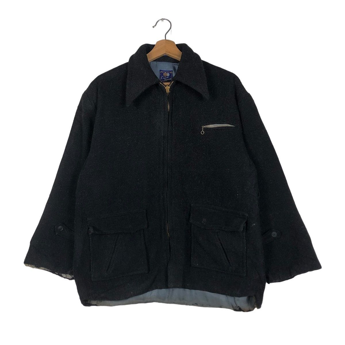 Japanese Brand × Vintage 📌VINTAGE WOOL CHORE JACKET DETROIT CROWN DIAMOND USA Size US M / EU 48-50 / 2 - 2 Thumbnail