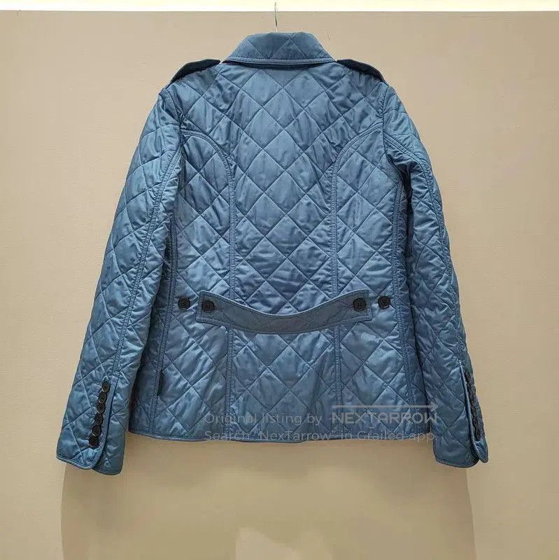 Burberry Burberry M Size Blue Silk Blend Coat. Size M / US 6-8 / IT 42-44 - 2 Thumbnail