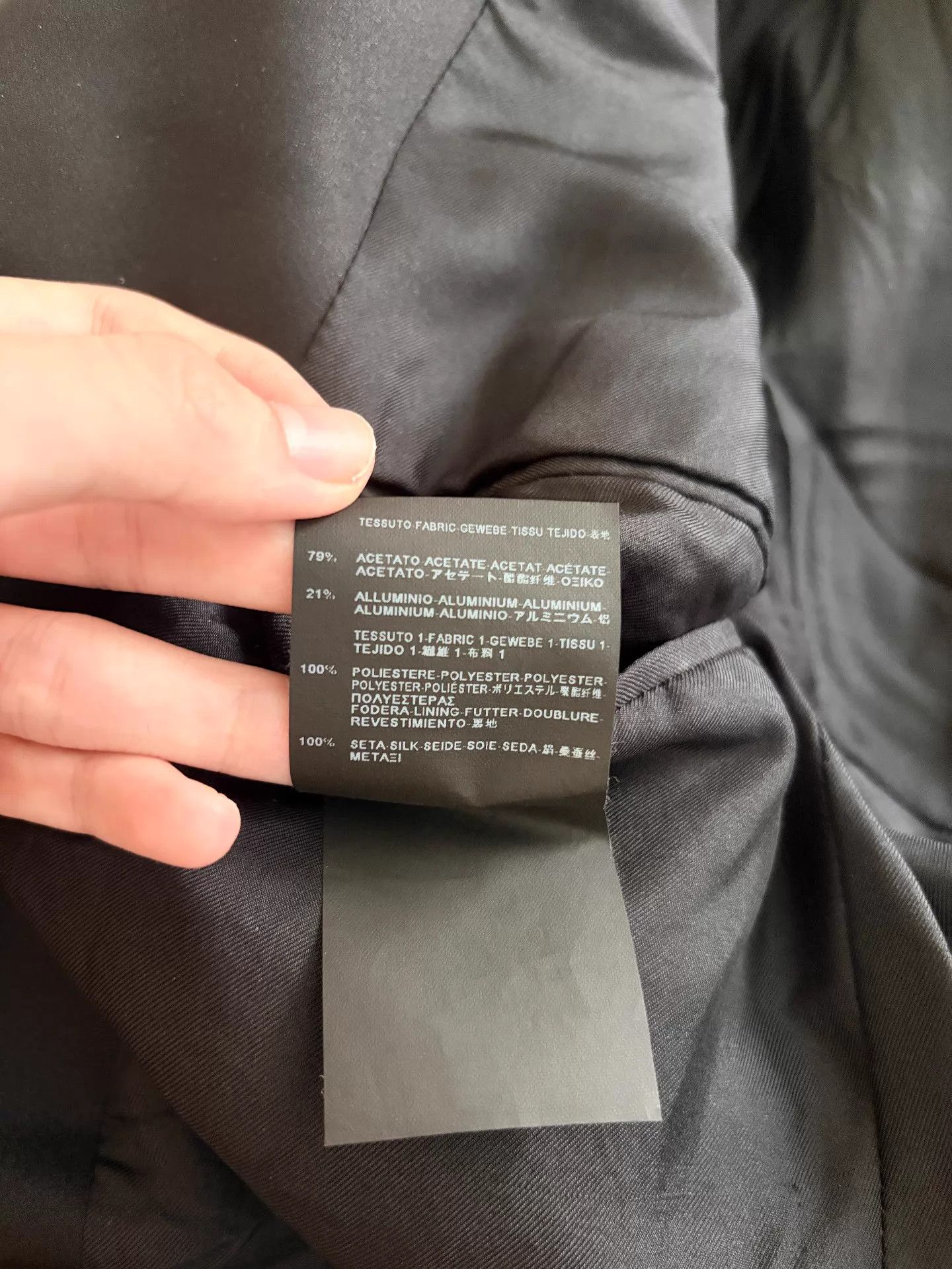 Saint Laurent Paris SLP 15SS Shawl Collar Black Paisley Jacquard Dinner Jacket Size 52R - 7 Thumbnail
