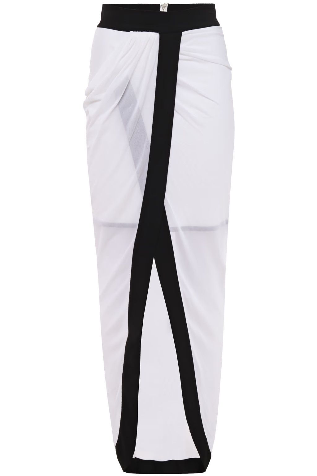 Balmain o1y0625 Maxi Skirt in White/Black Size 26" / US 2 / IT 38 - 1 Thumbnail