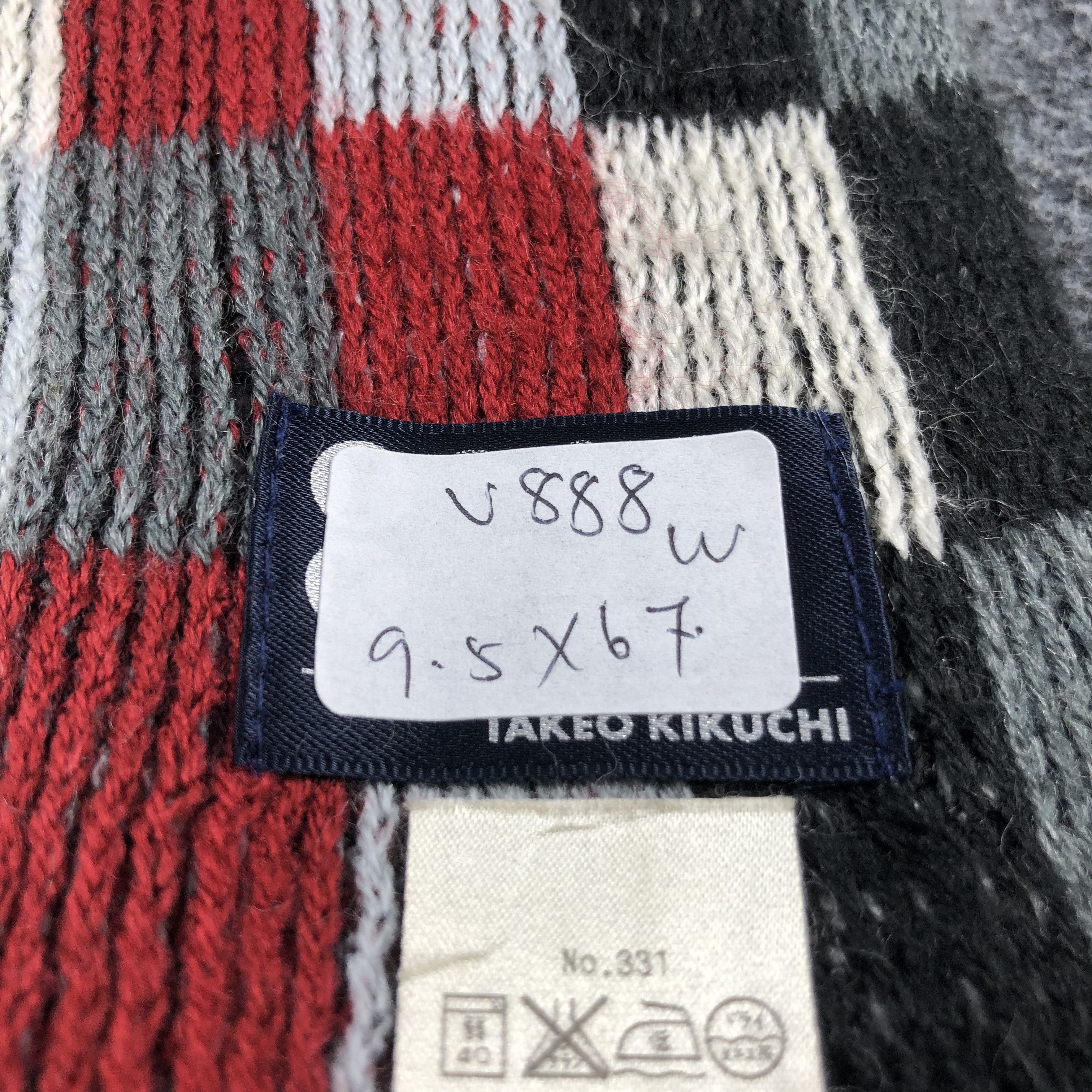 Takeo Kikuchi Takeo Kikuchi Stripes Wool Scarf Muffler V888 Size ONE SIZE - 6 Thumbnail