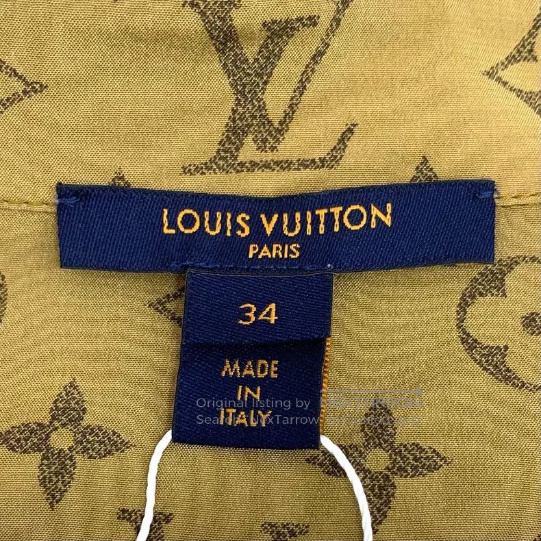 Louis Vuitton Louis Vuitton Brown logo full print mulberry silk lapel si Size XXS / US 00 / IT 34 - 5 Thumbnail
