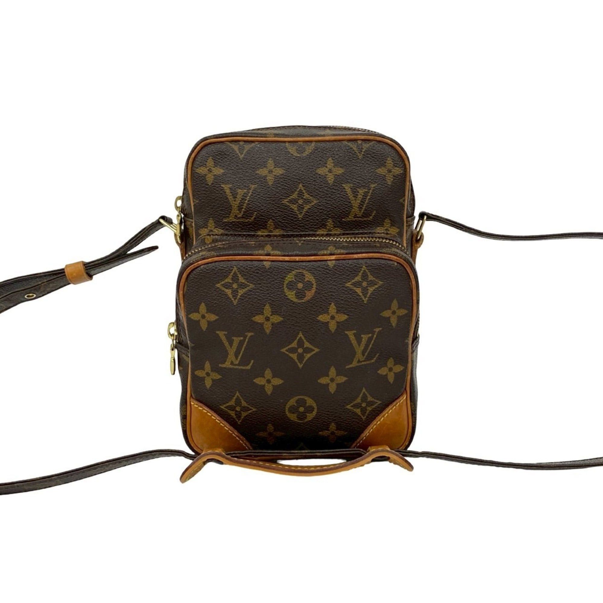 Louis Vuitton LOUIS VUITTON Amazon Monogram Leather Shoulder Bag/Pochette, Brown, 233-7 Size ONE SIZE - 1 Thumbnail