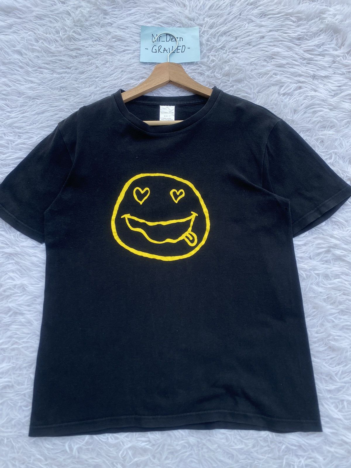 Number (N)ine Rare Vintage Number Nine x Nirvana Smiley Face Tshirt Size US S / EU 44-46 / 1 - 4 Thumbnail