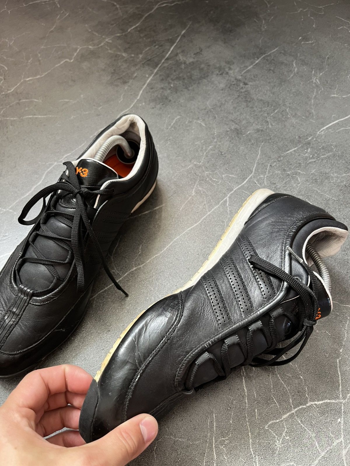 Yohji Yamamoto Y-3 Yohji Yamamoto leather low trainers Size US 10.5 / EU 43-44 - 7 Thumbnail