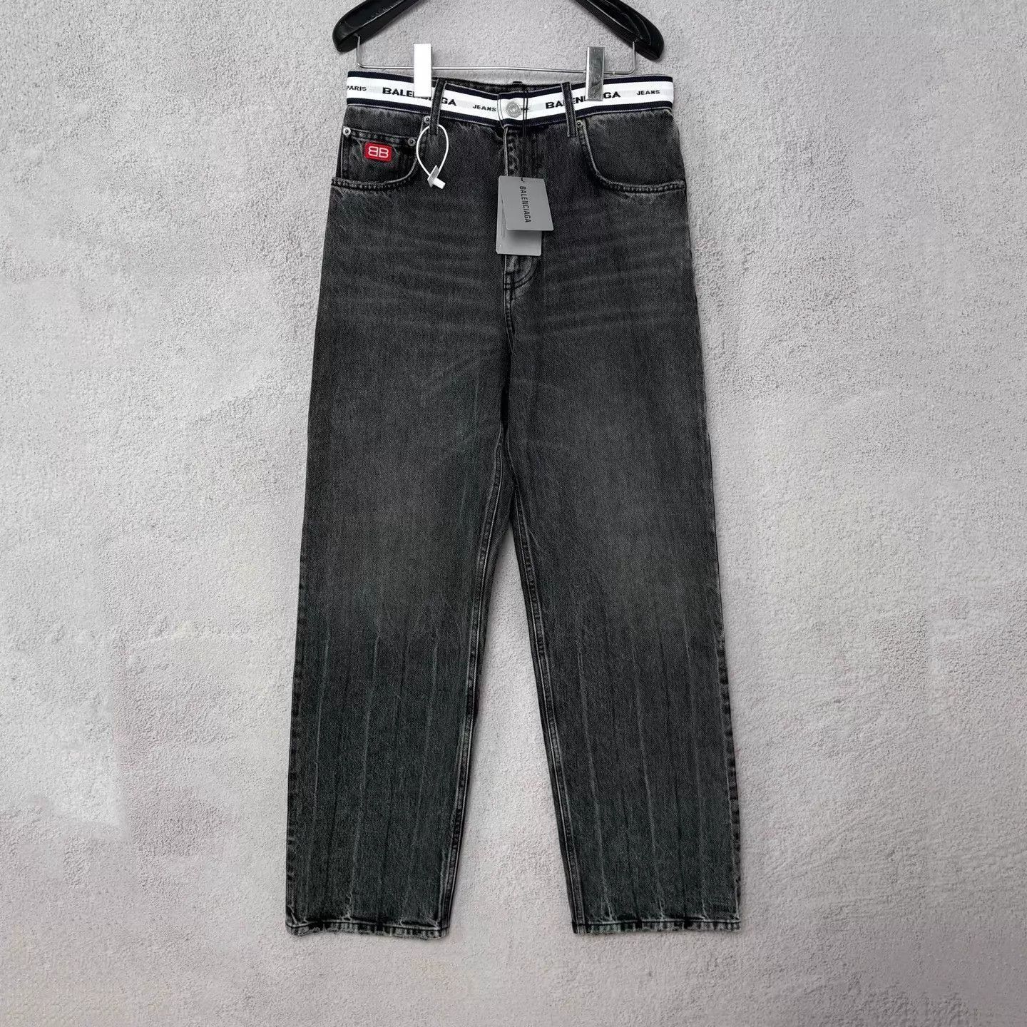 Balenciaga Black Denim Straight-Leg Pants Size 28 Size US 28 / EU 44 - 1 Thumbnail