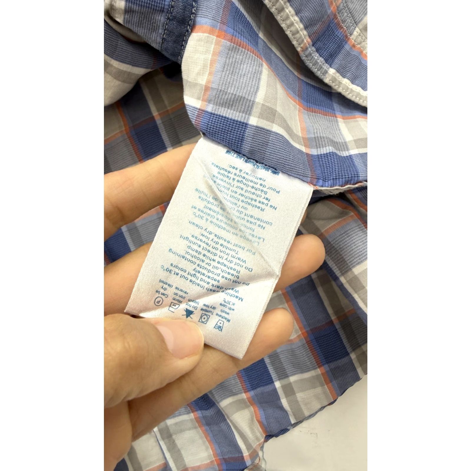 Vintage VINTAGE 7 Diamonds Shirt Mens XL Blue Gray Plaid Short Sleeve Button-Up Cotton Casual Size US XL / EU 56 / 4 - 5 Thumbnail