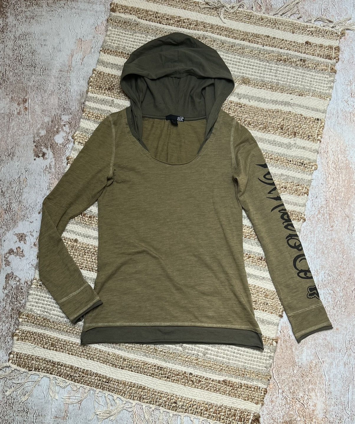 Fox Racing × Vintage Fox vintage khaki hoodie Size US S / EU 44-46 / 1 - 1 Thumbnail