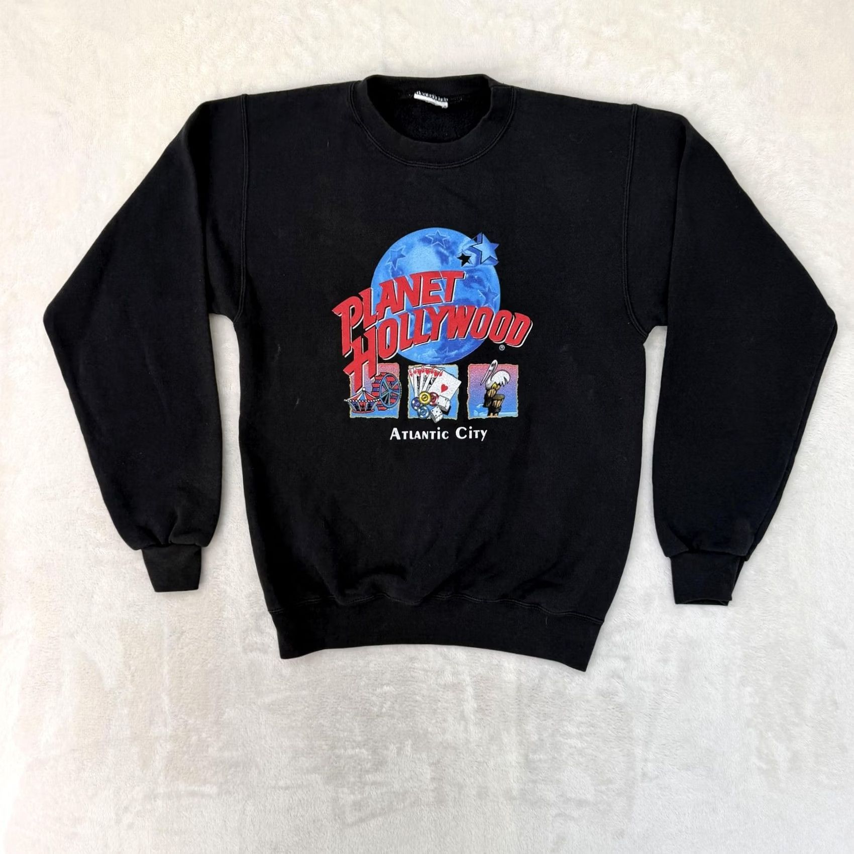Planet Hollywood Planet Hollywood Sweatshirt Mens Small Black Atlantic City Graphic Pullover Size US S / EU 44-46 / 1 - 2 Thumbnail