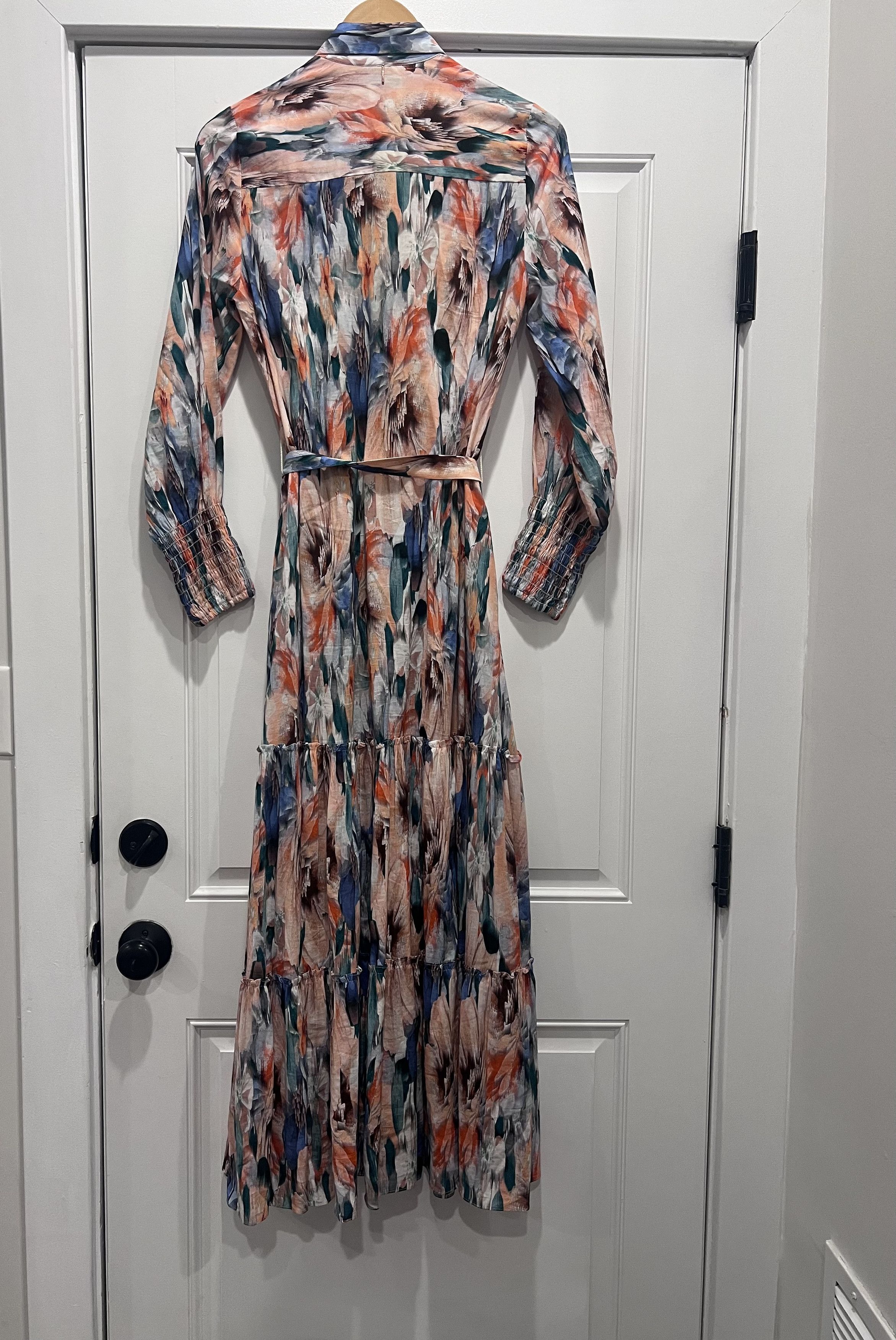 long sleeve boho dress Flamenco Boho Wrap Maxi Dress