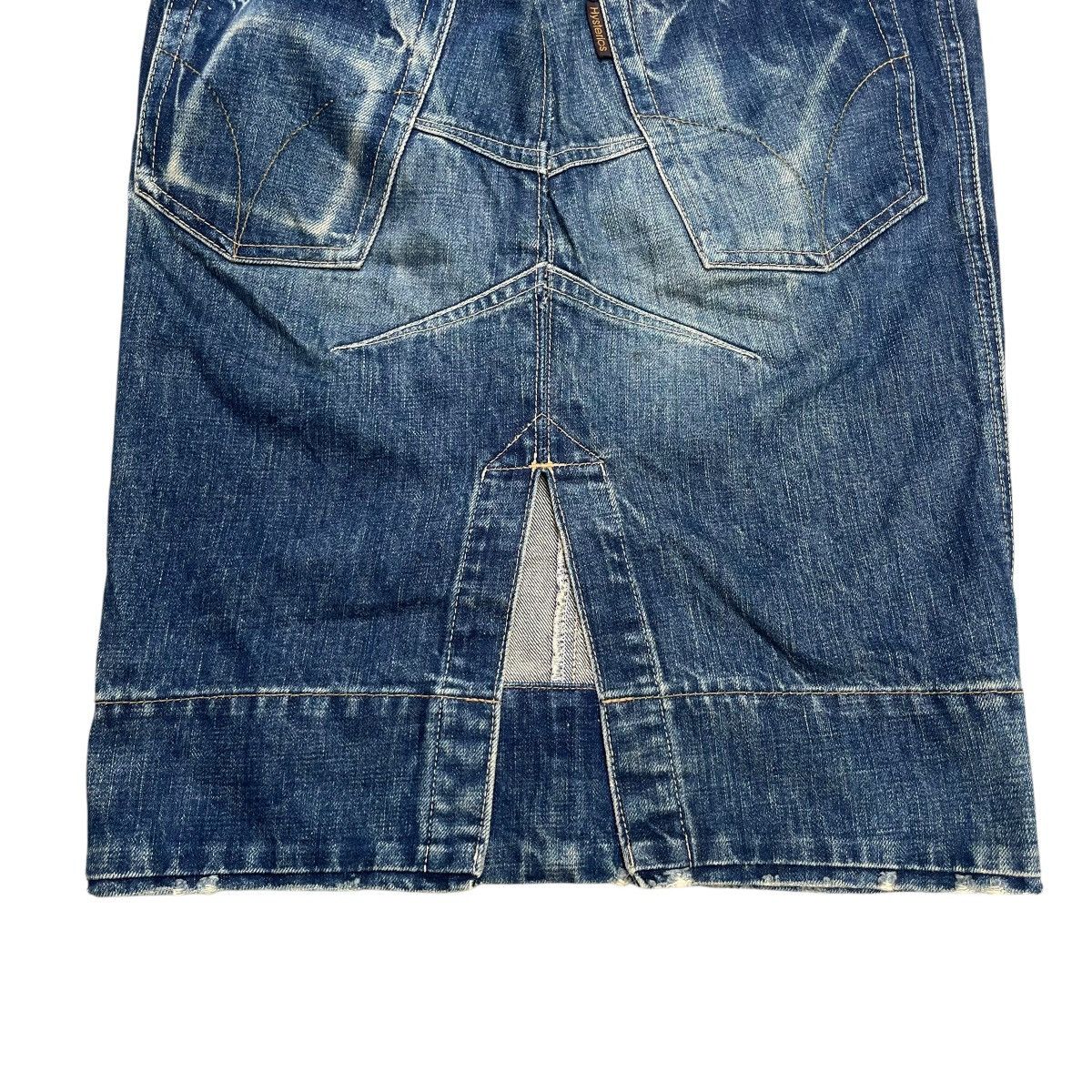 Hysteric Glamour × Japanese Brand 💥Vintage Hysteric Glamour Distressed Midi Skirt Jeans Size 30" / US 8 / IT 44 - 9 Thumbnail