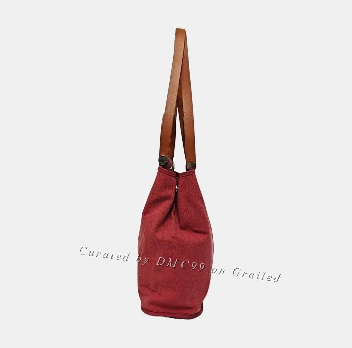 Hermes Hermes Cabag Red Canvas Tote Bag Size ONE SIZE - 4 Thumbnail