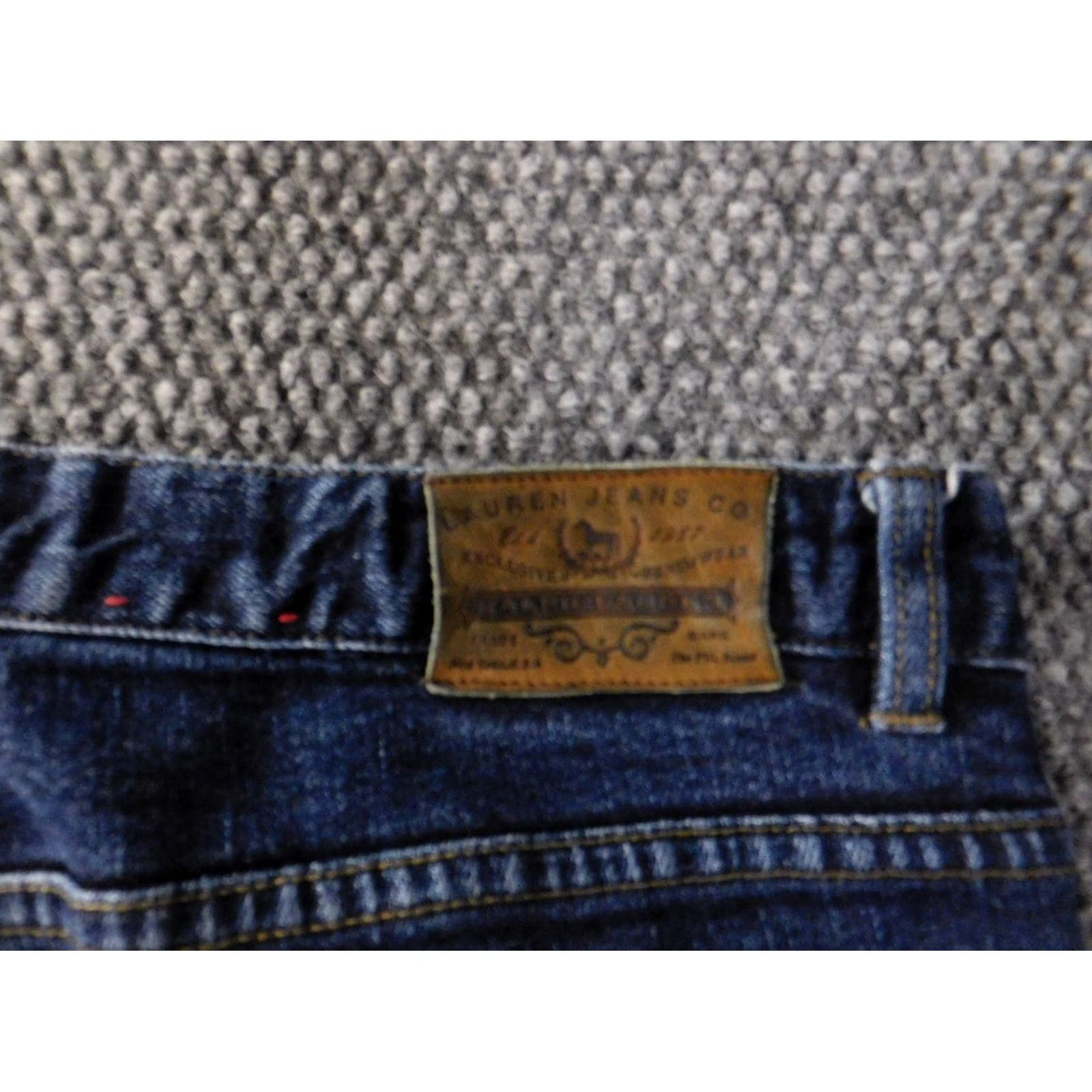 CO Lauren Jeans Co Jeans 12 blue Womens modern slim fit denim classic stretch Slimming Stretch Denim 30in 34in inseam Straight Retro Vintage No - Size 24" / US 00 / IT 34 - 6 Thumbnail