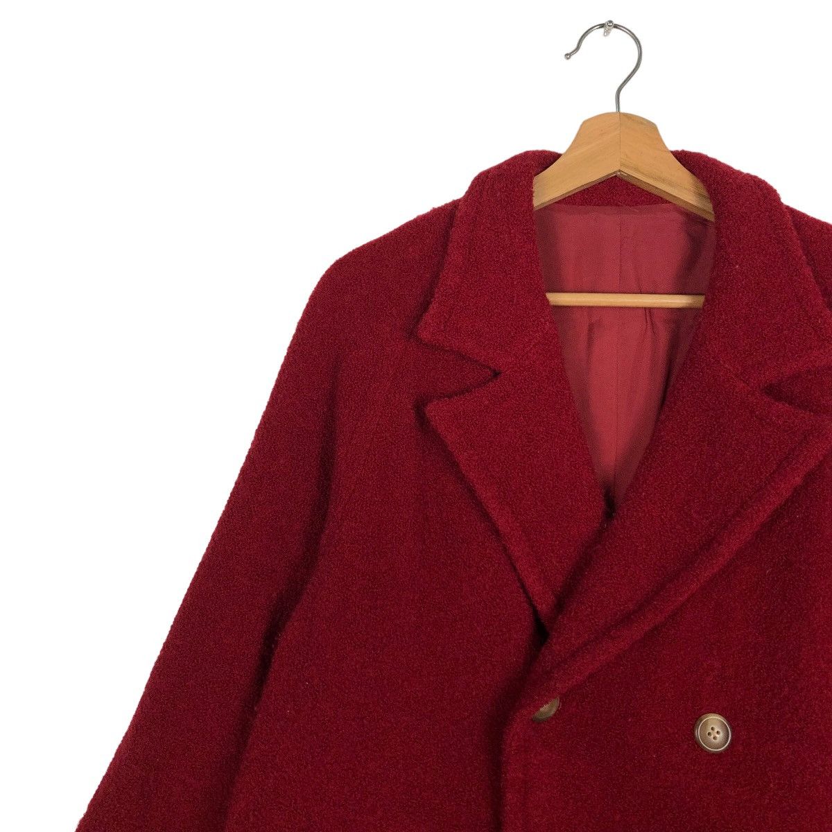 Yohji Yamamoto 🔥Rich Red Double Collar Breast Wool Jacket Iwish Y’s Japan Size US M / EU 48-50 / 2 - 7 Thumbnail