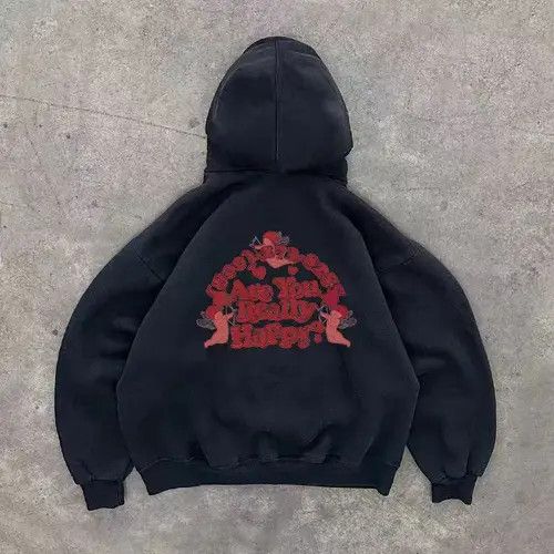 Japanese Brand Black Casual Vintage Cupid Print Hoodie Size US L / EU 52-54 / 3 - 4 Thumbnail