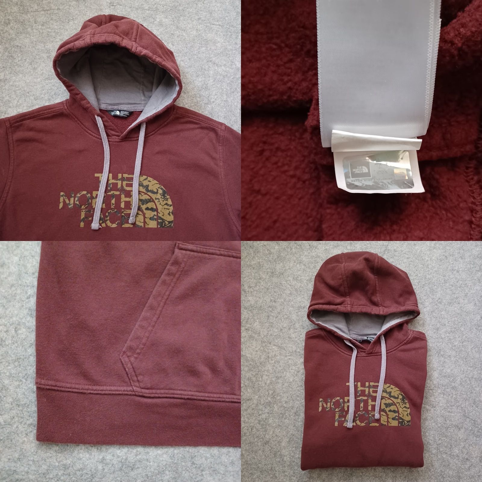 The North Face The North Face Hoodie Mens M Red Maroon Pullover Half Dome Camo Spellout Logo Size US M / EU 48-50 / 2 - 9 Thumbnail
