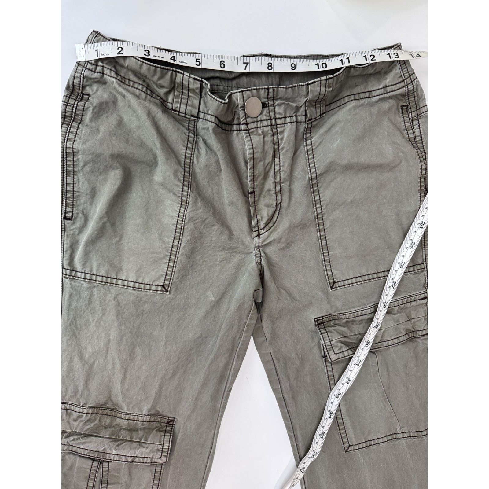 Free People Free People The Thing Is Low Rise Utility Cargo Pants Gray 0 Size 25" / US 0 / IT 36 - 4 Thumbnail