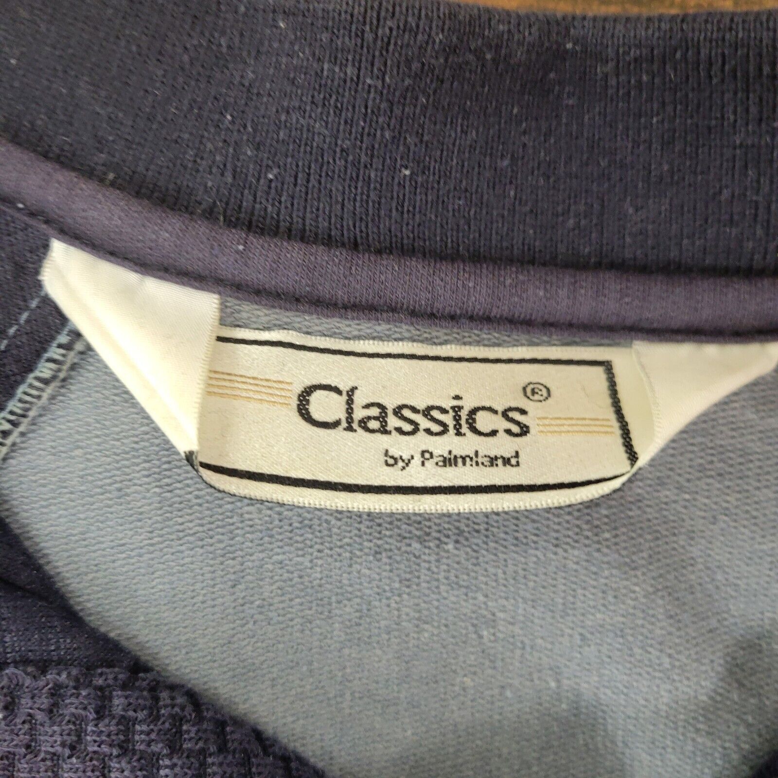 Other Classics by Palmland L Blue Gray Striped Cotton Blend Henley Size US L / EU 52-54 / 3 - 10 Thumbnail