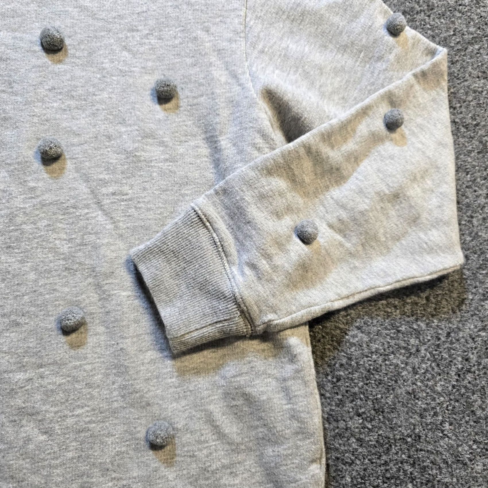 J.Crew J.CREW Sweatshirt Womens Size S Gray Pom Poms Crew Neck Lounge Casual Basic Shirt Size S / US 4 / IT 40 - 3 Thumbnail