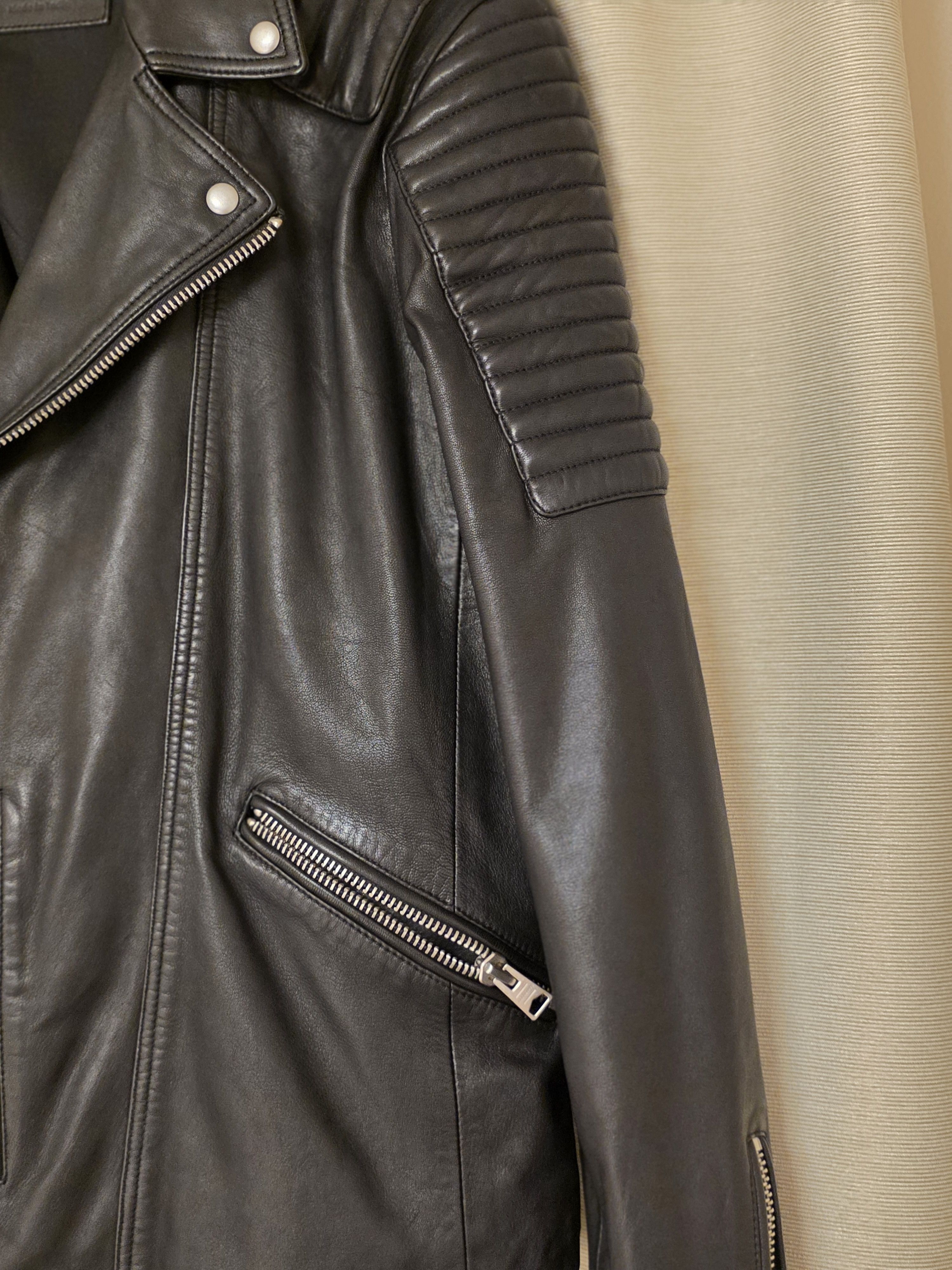 Allsaints AllSaints Estello black leather biker jacket Size US L / EU 52-54 / 3 - 4 Thumbnail