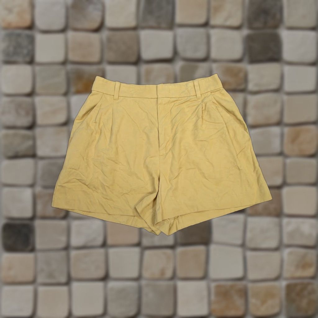 Madewell Madewell Shorts Womens 10 Harlow Drapey Twill Khaki Beige Pleated Chino Casual Womens 10 Madewell Shorts Size 32" / US 10 / IT 46 - 1 Thumbnail