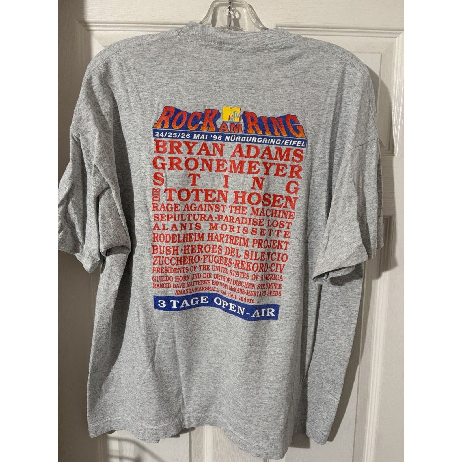 Fruit Of The Loom Vtg Rock Am Ring MTV Shirt Sz XL Music Band Rage Rock Euro Size US XL / EU 56 / 4 - 6 Thumbnail