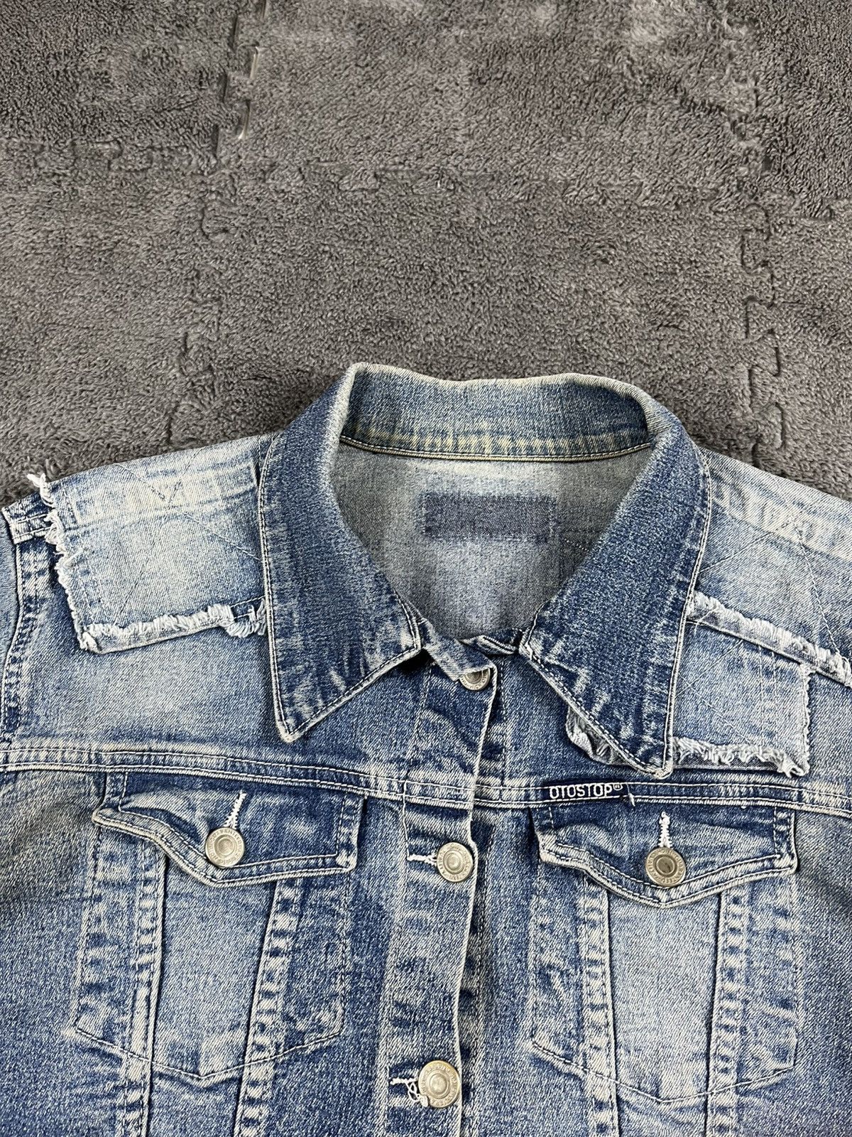 Vintage Vintage Y2K Patchwork denim jacket Japanese grunge size M Size M / US 6-8 / IT 42-44 - 9 Thumbnail