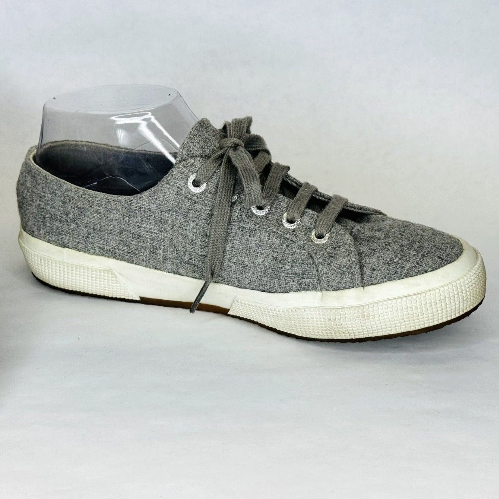 Superga Superga Sneaker Women Wool Blend Lace Up Gray Casual Athletic US 7 Size US 7 / IT 37 - 7 Thumbnail