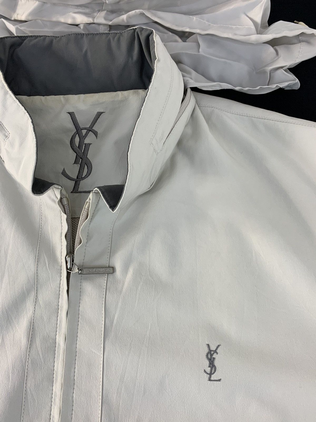 Designer Hype 90s Yves Saint Laurent Pour Homme Hooded Jacket Size US L / EU 52-54 / 3 - 5 Thumbnail