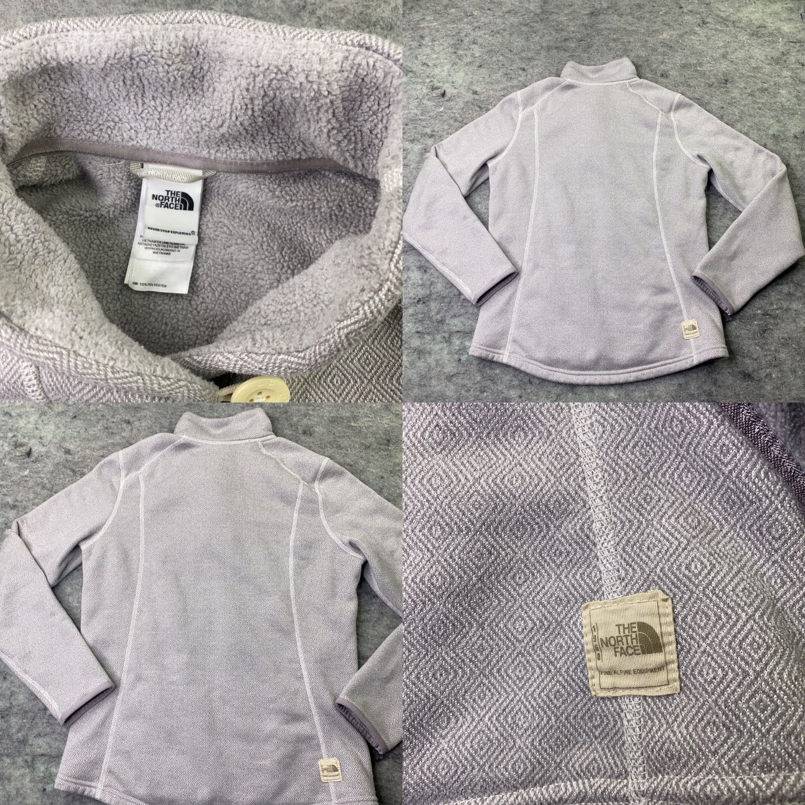 The North Face The North Face Womens Shirt Top M Gray 1/4 Button Fleece Mock Neck Pullover Size M / US 6-8 / IT 42-44 - 8 Thumbnail