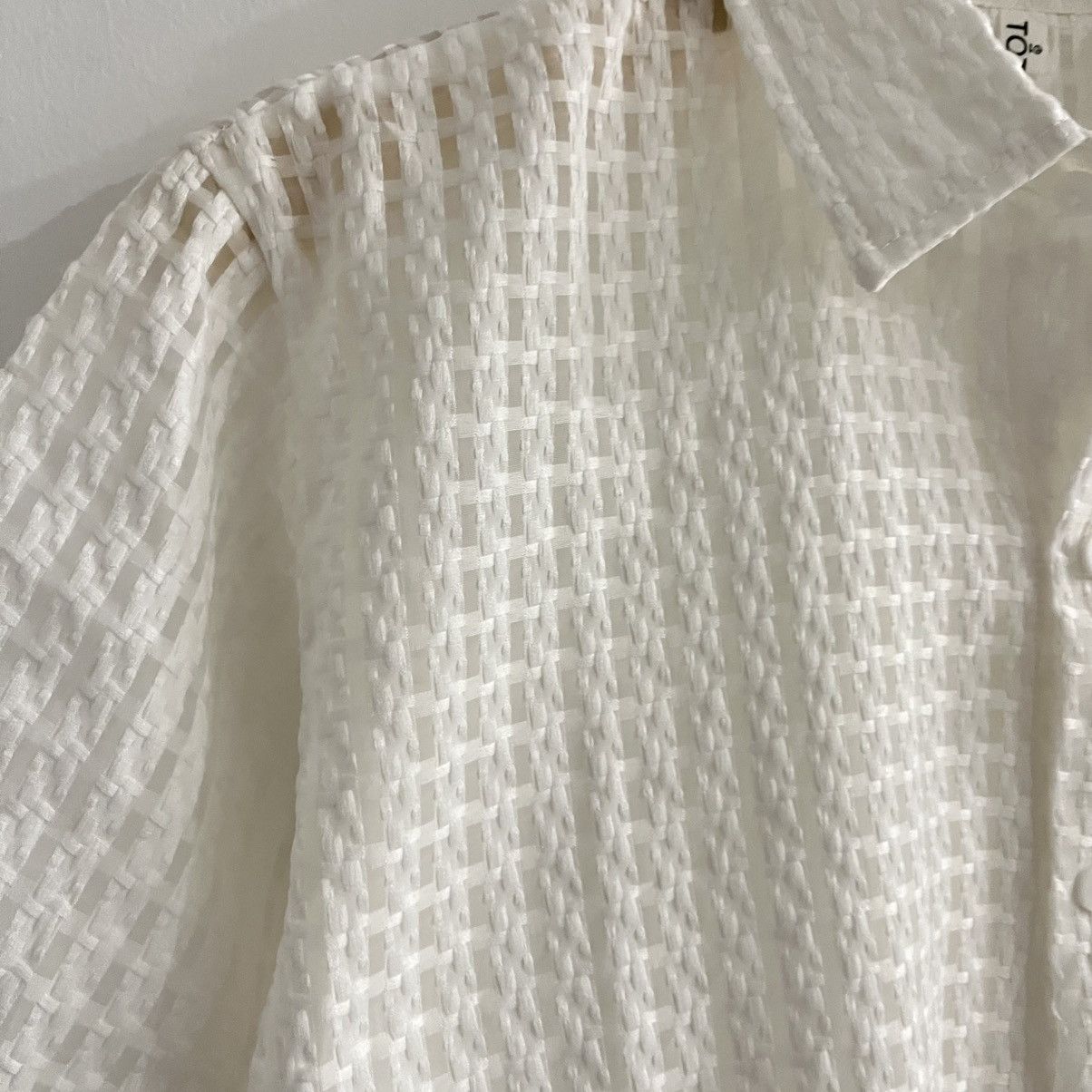 Japanese Brand Tot Textured Button Up Shirt Size US M / EU 48-50 / 2 - 4 Thumbnail