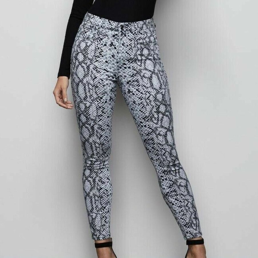 Good American GOOD AMERICAN Good Waist Snake Print High Rise Skinny Jeans Size 26" / US 2 / IT 38 - 1 Thumbnail
