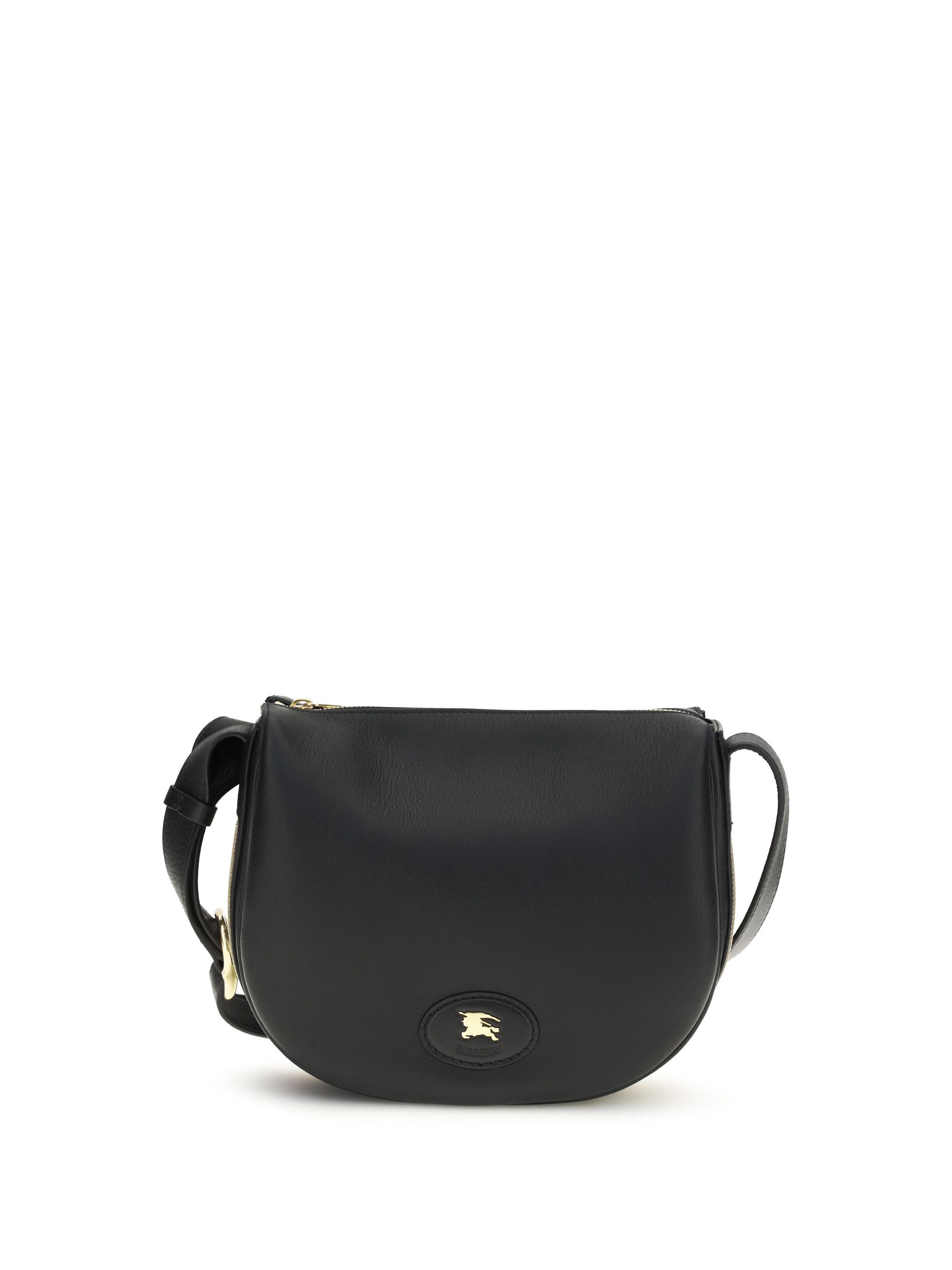 Burberry Embossed leather Shoulder Bag with logo patch Size ONE SIZE - 1 Thumbnail