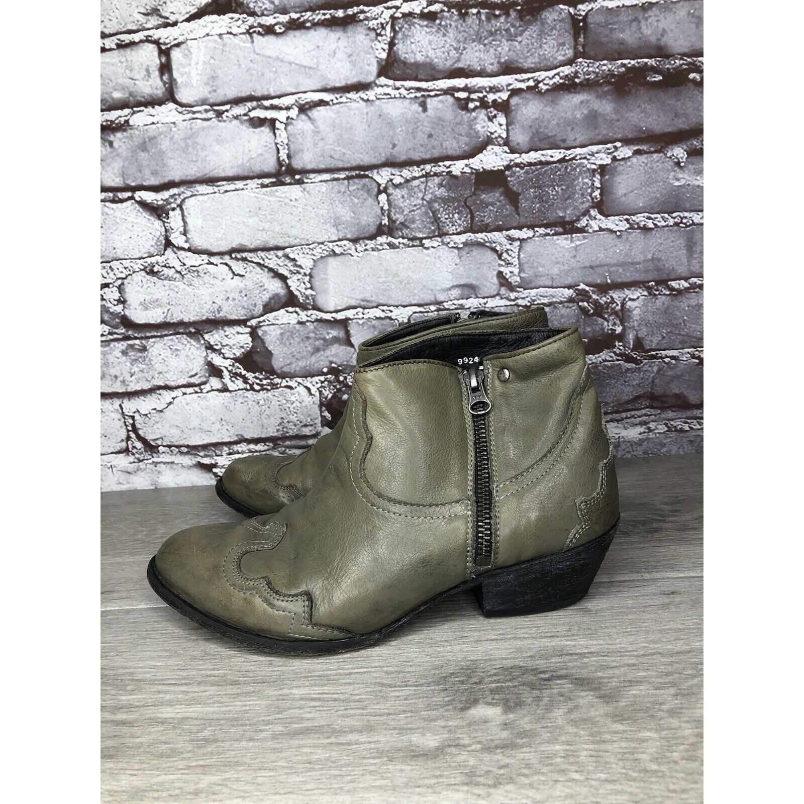 Other Baske California Green Western Zip Pointed Toe Heel Boots Wo Size US 7.5 / IT 37.5 - 1 Thumbnail
