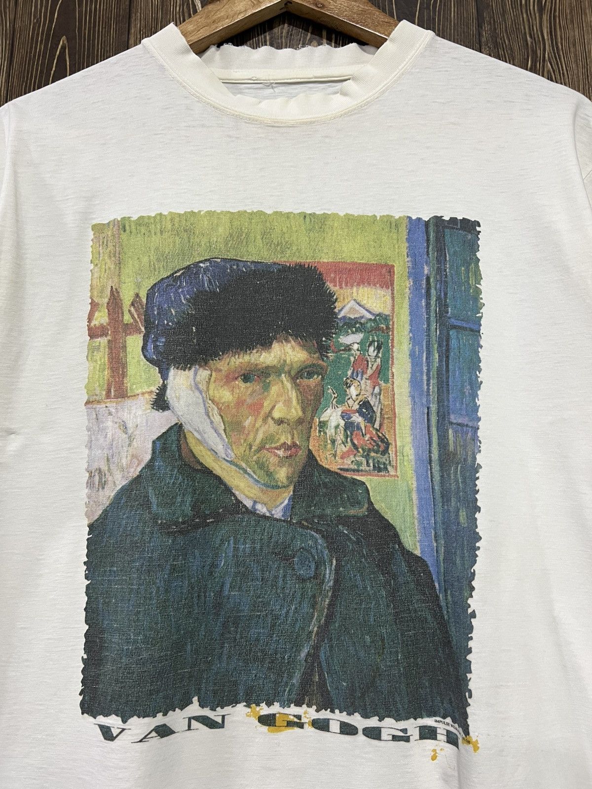 Arts & Science Vintage 90s Van Gogh Potrait Art Boxy Tshirt Size US M / EU 48-50 / 2 - 2 Thumbnail
