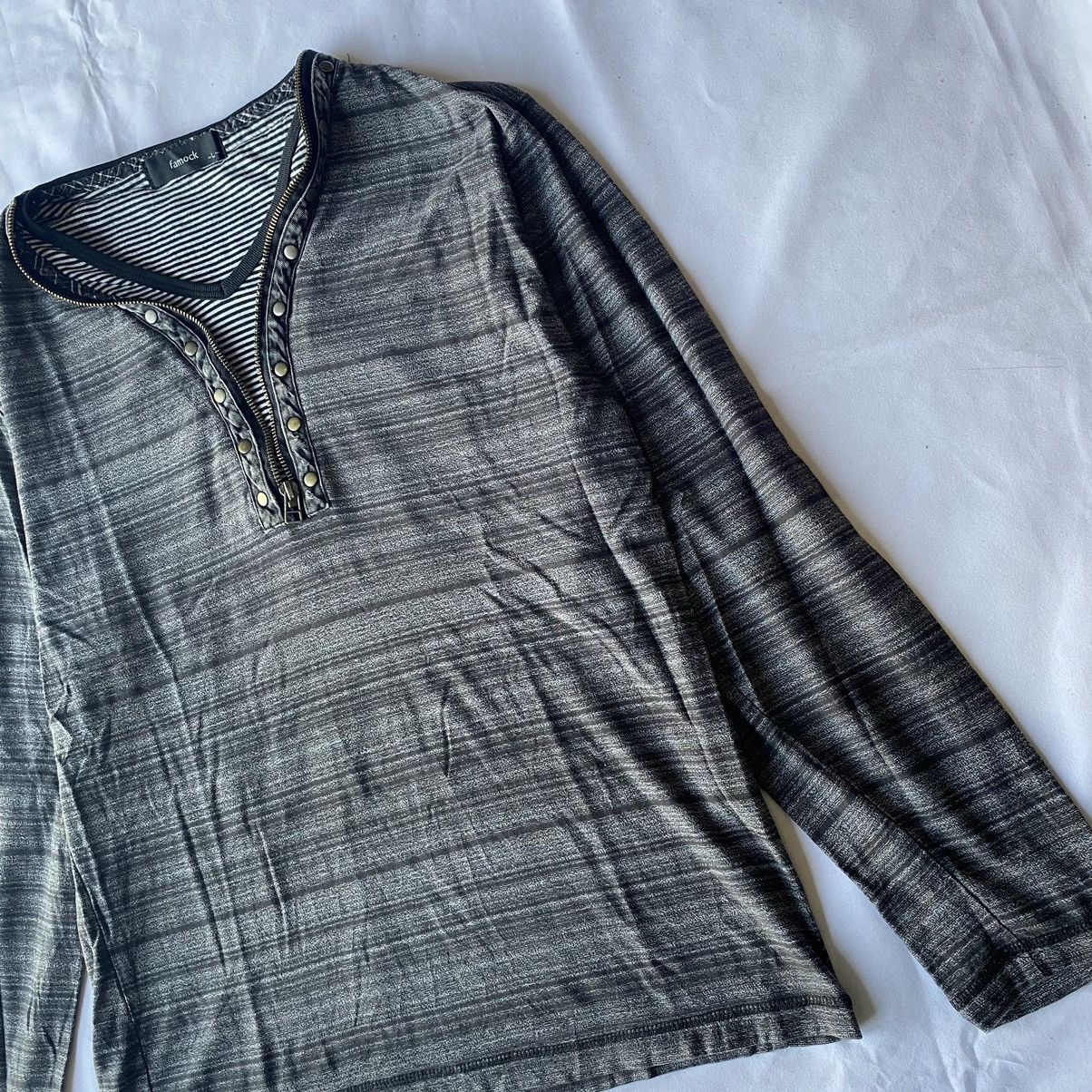 If Six Was Nine × Japanese Brand × Le Grande Bleu (L.G.B.) Japanese Striped Studded Zipper Punk Style Double Layer Size US L / EU 52-54 / 3 - 3 Thumbnail