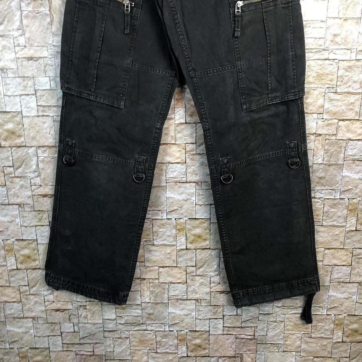 Japanese Brand Uniqlo Black japan utility Cargo Multipocket Pants #A618 Size US 29 - 7 Thumbnail