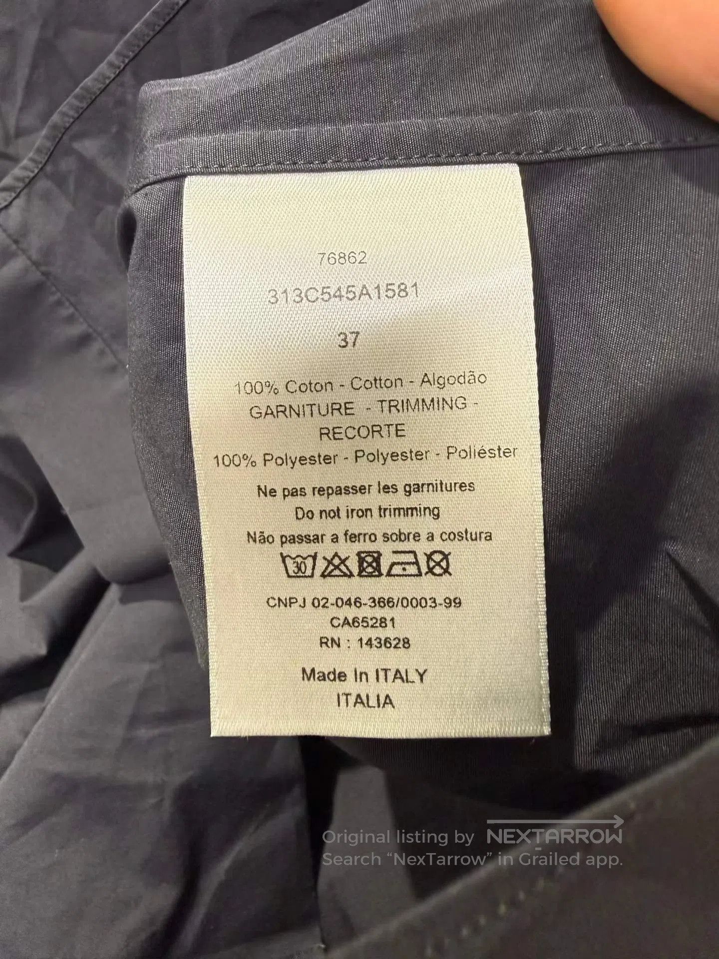 Dior Dior size 37 Black Embroidered Slogan Logo Shirt| Size US S / EU 44-46 / 1 - 3 Thumbnail