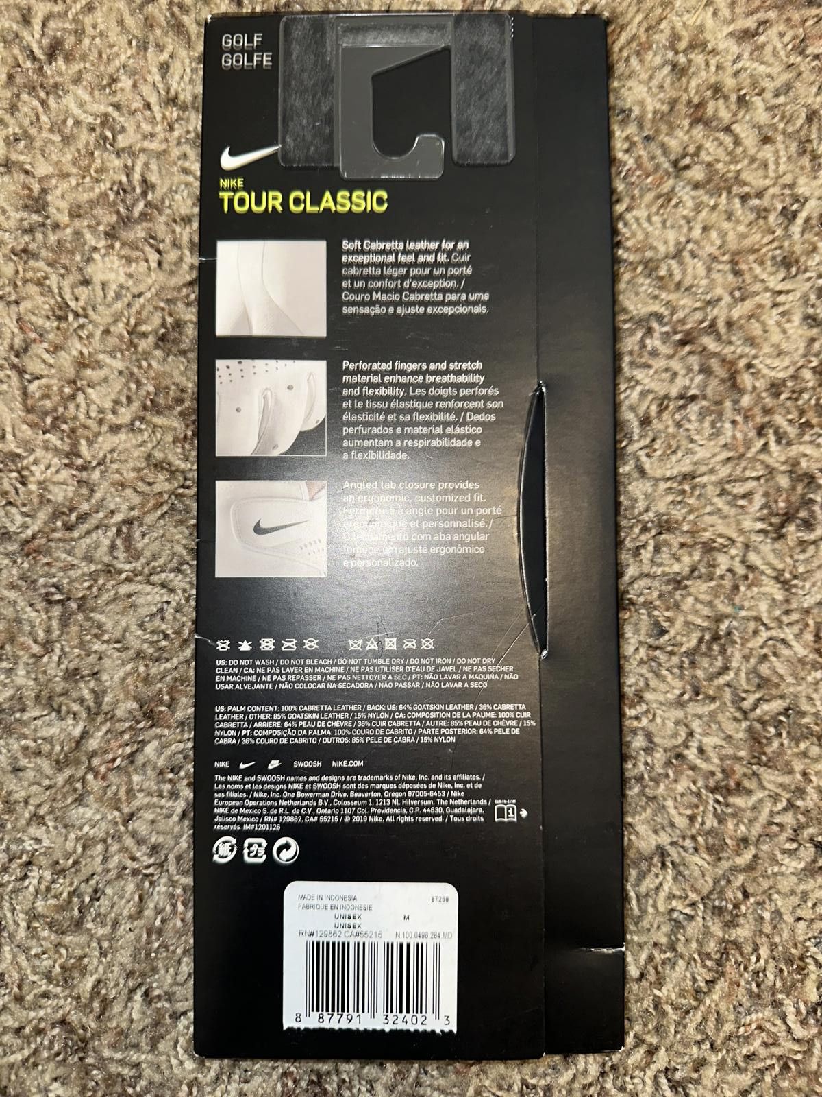Nike Nike Tour Classic Men’s Regular White Left Golf Glove New Size ONE SIZE - 4 Thumbnail